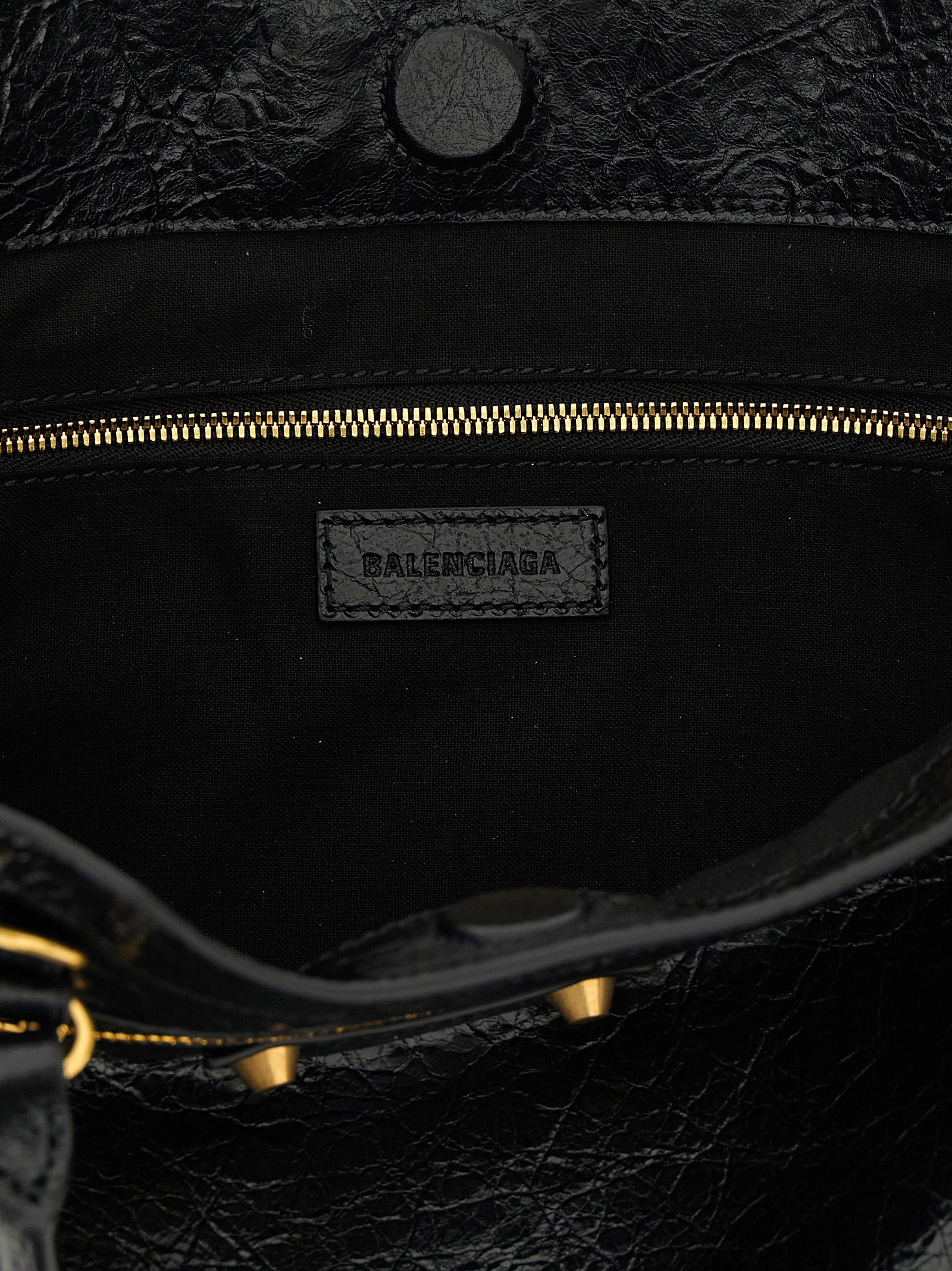 Le City S Shopping Bag Black Lamb Leather (ovis Aries) Tote