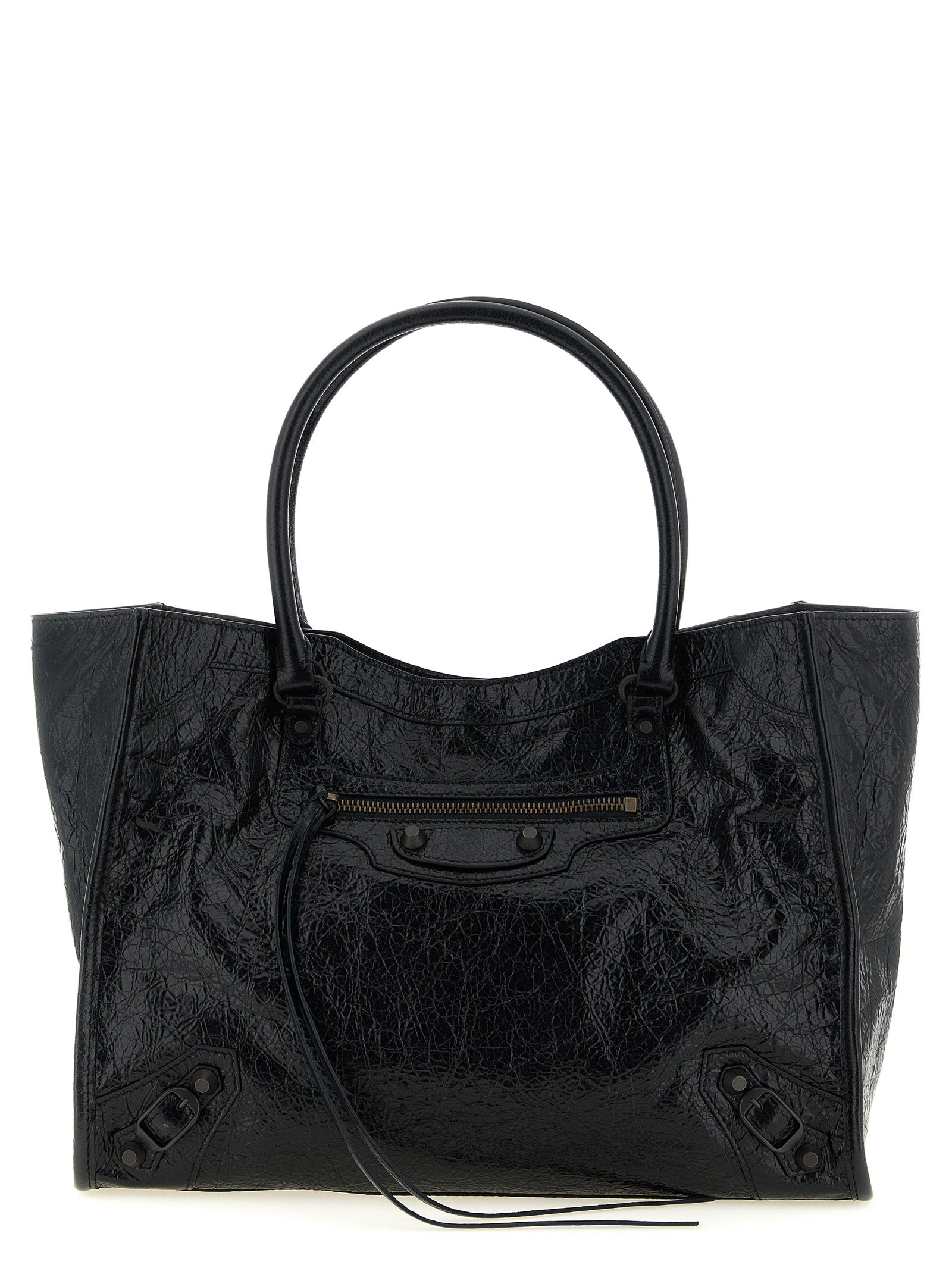 Le City small shopping bag Black Lamb Leather (ovis Aries) Tote