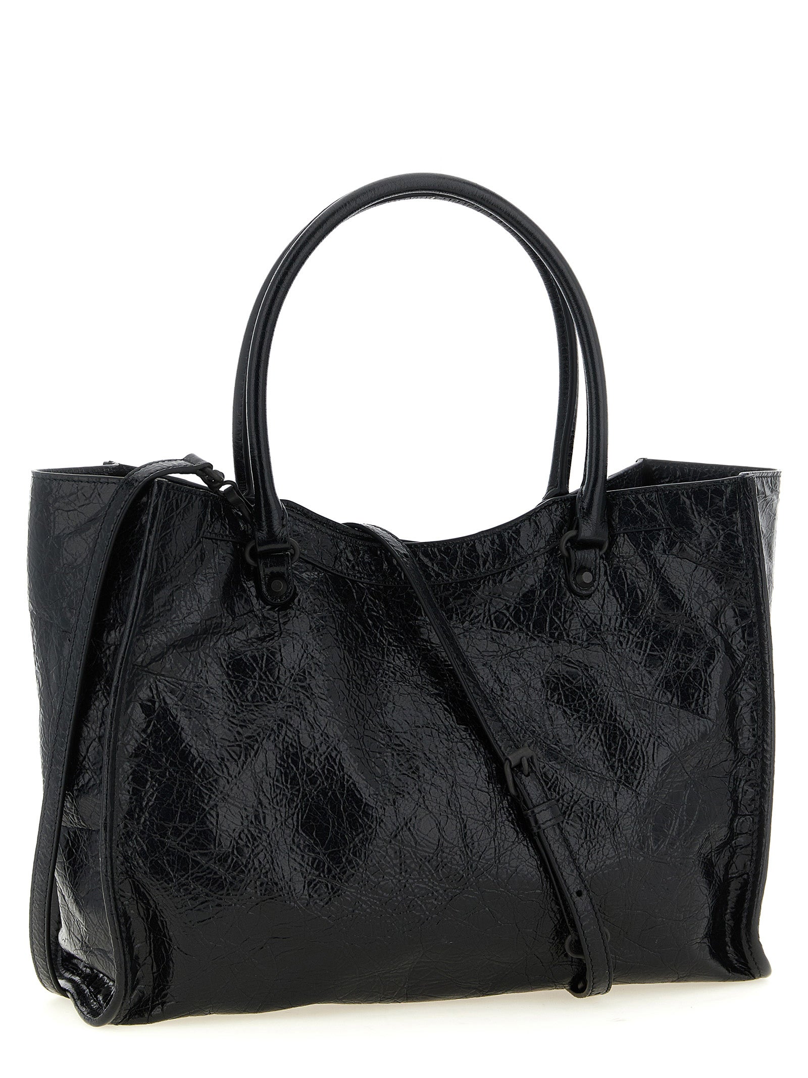 Le City small shopping bag Black Lamb Leather (ovis Aries) Tote