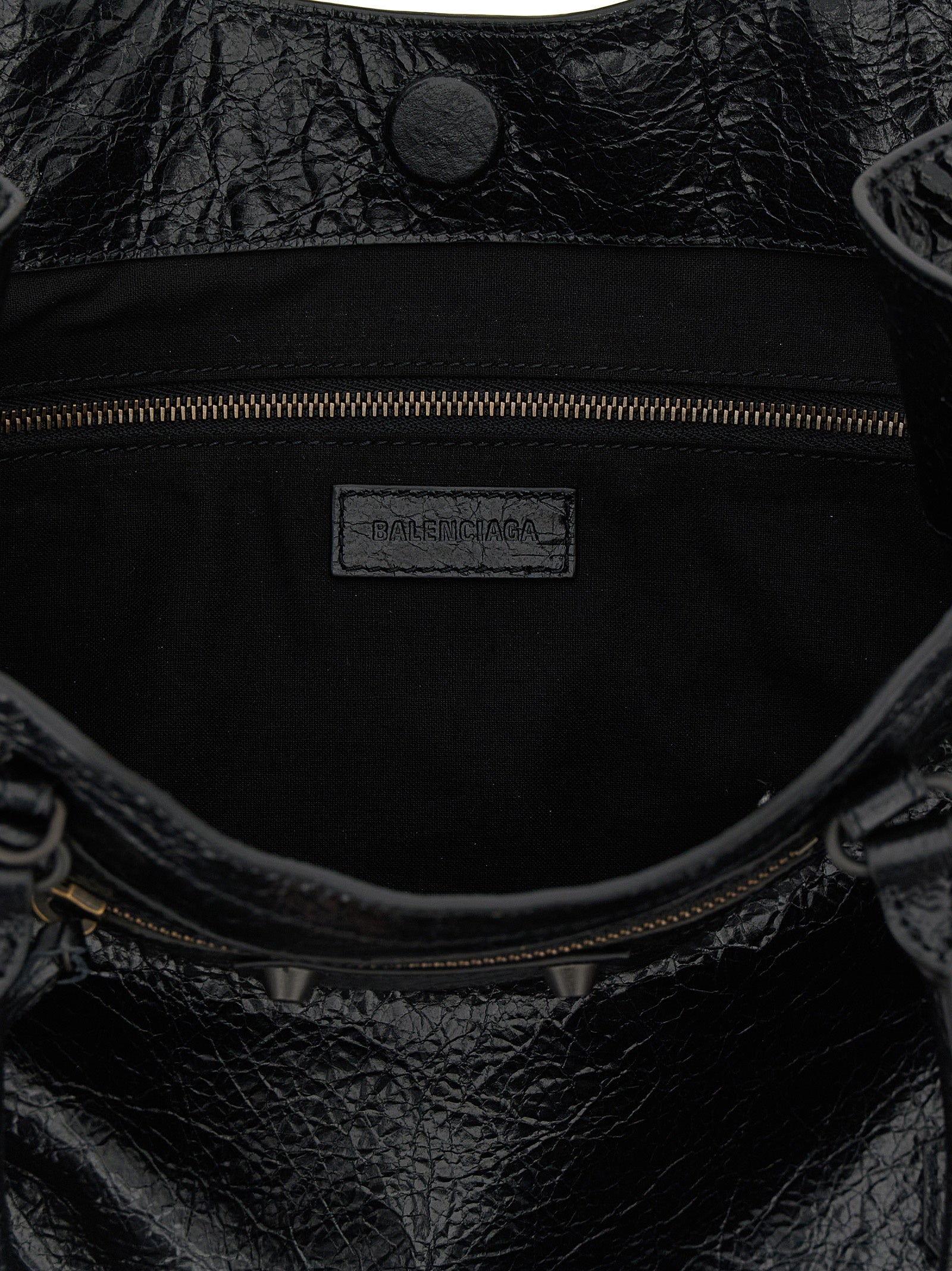 Le City small shopping bag Black Lamb Leather (ovis Aries) Tote