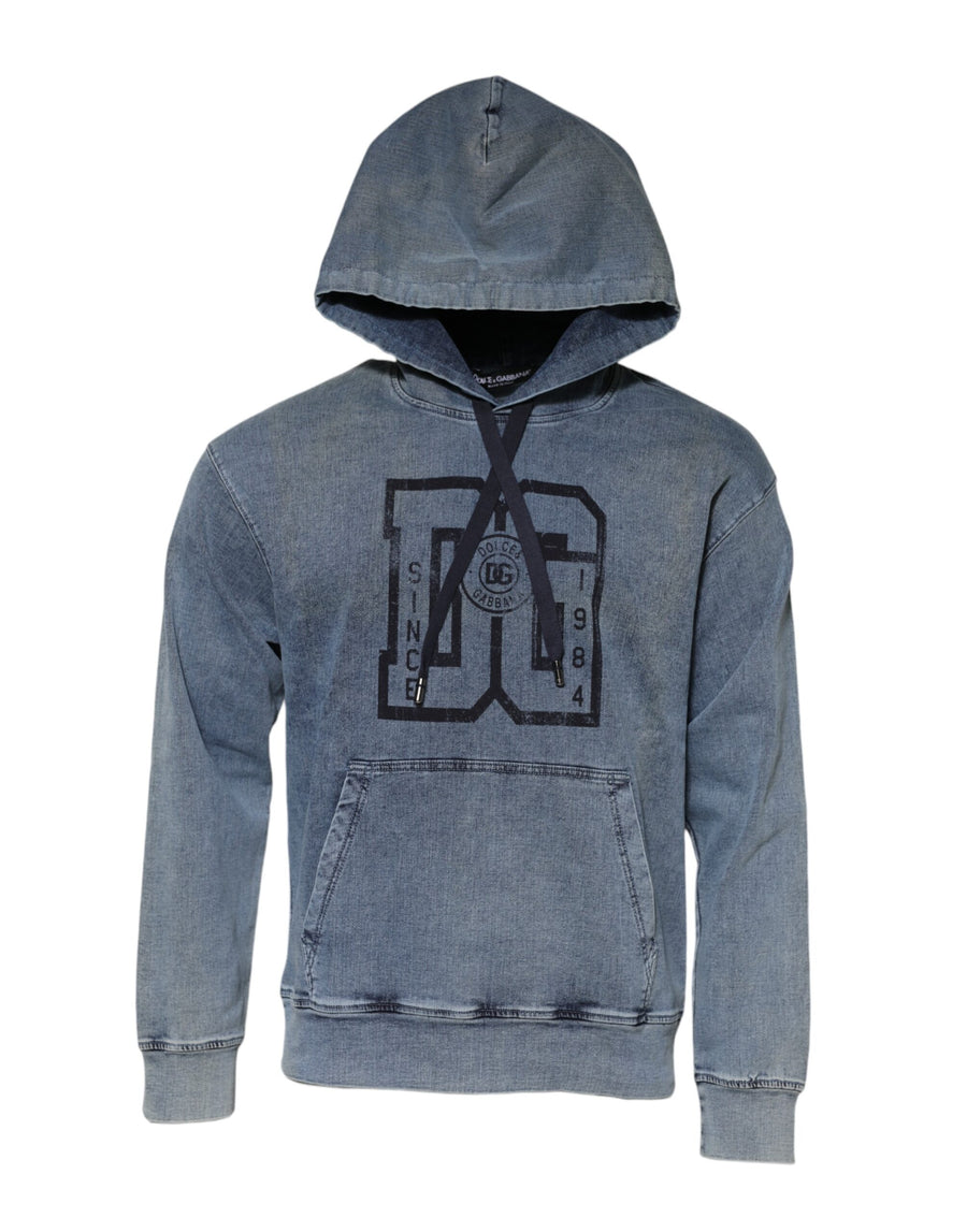 Dolce & Gabbana 80% Cotton hoodie in blue