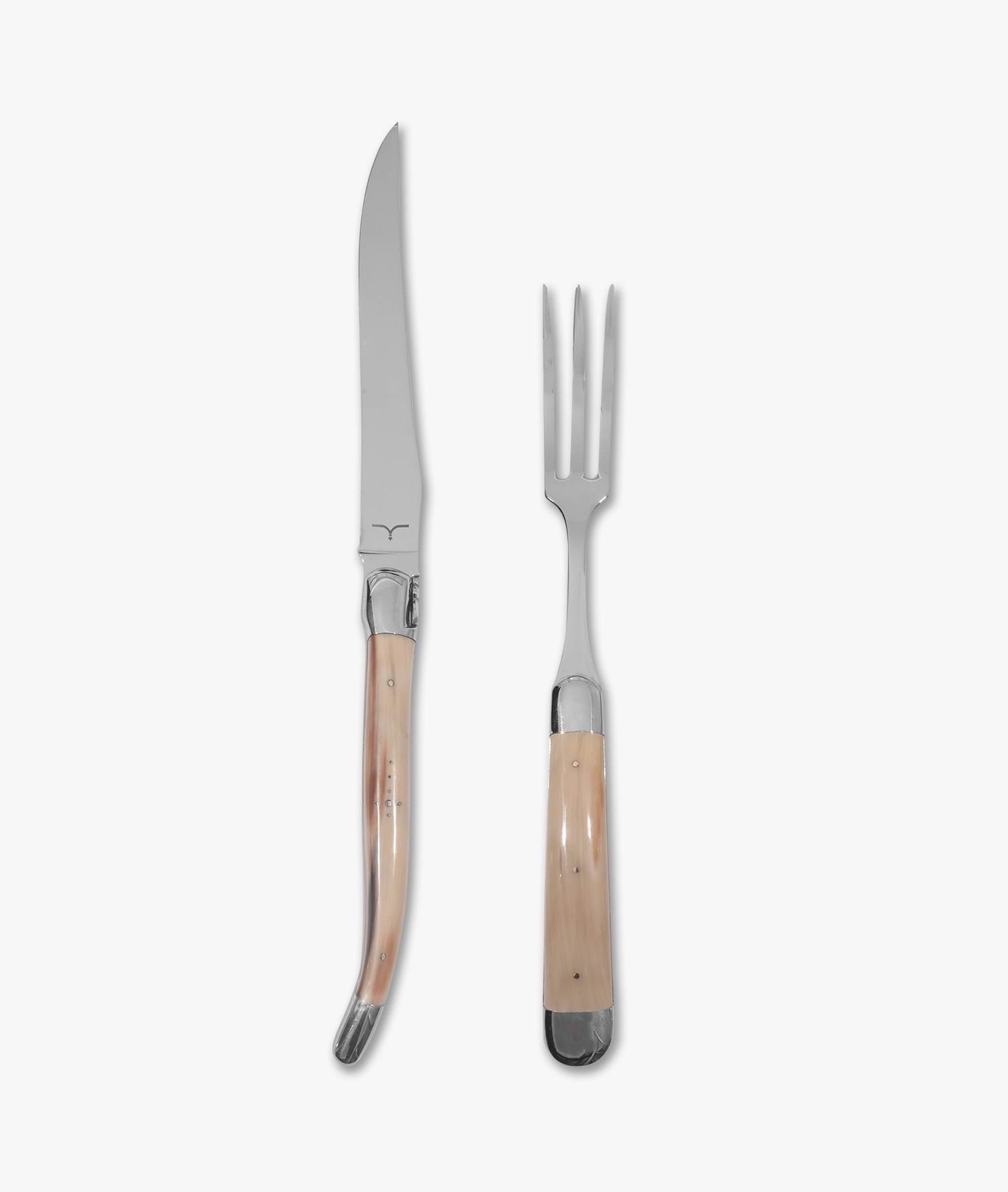 Dark Ox Horn Carving Set Tajima Tan Cutlery