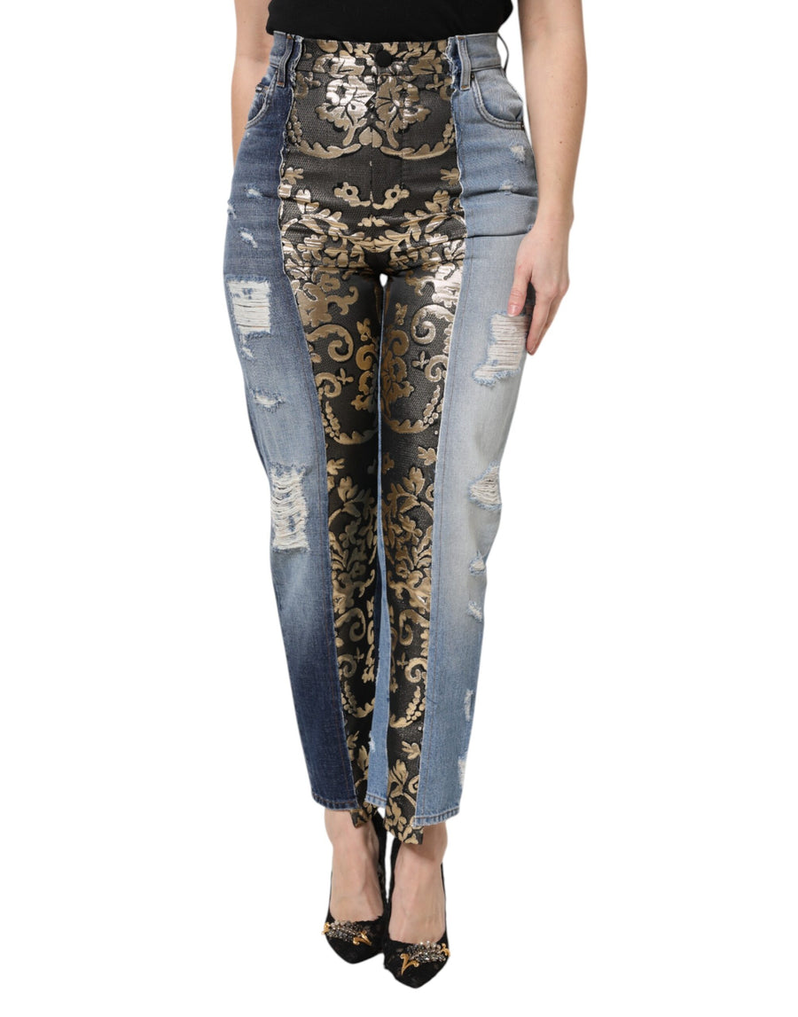 Dolce & Gabbana 50% Cotton 25% Polyester 12% Polyester Film Fiber 8% Nylon 5% Silk jeans in multicolor