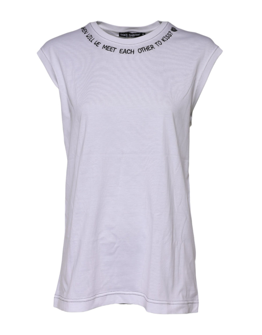 Dolce & Gabbana 100% Cotton tank top in white