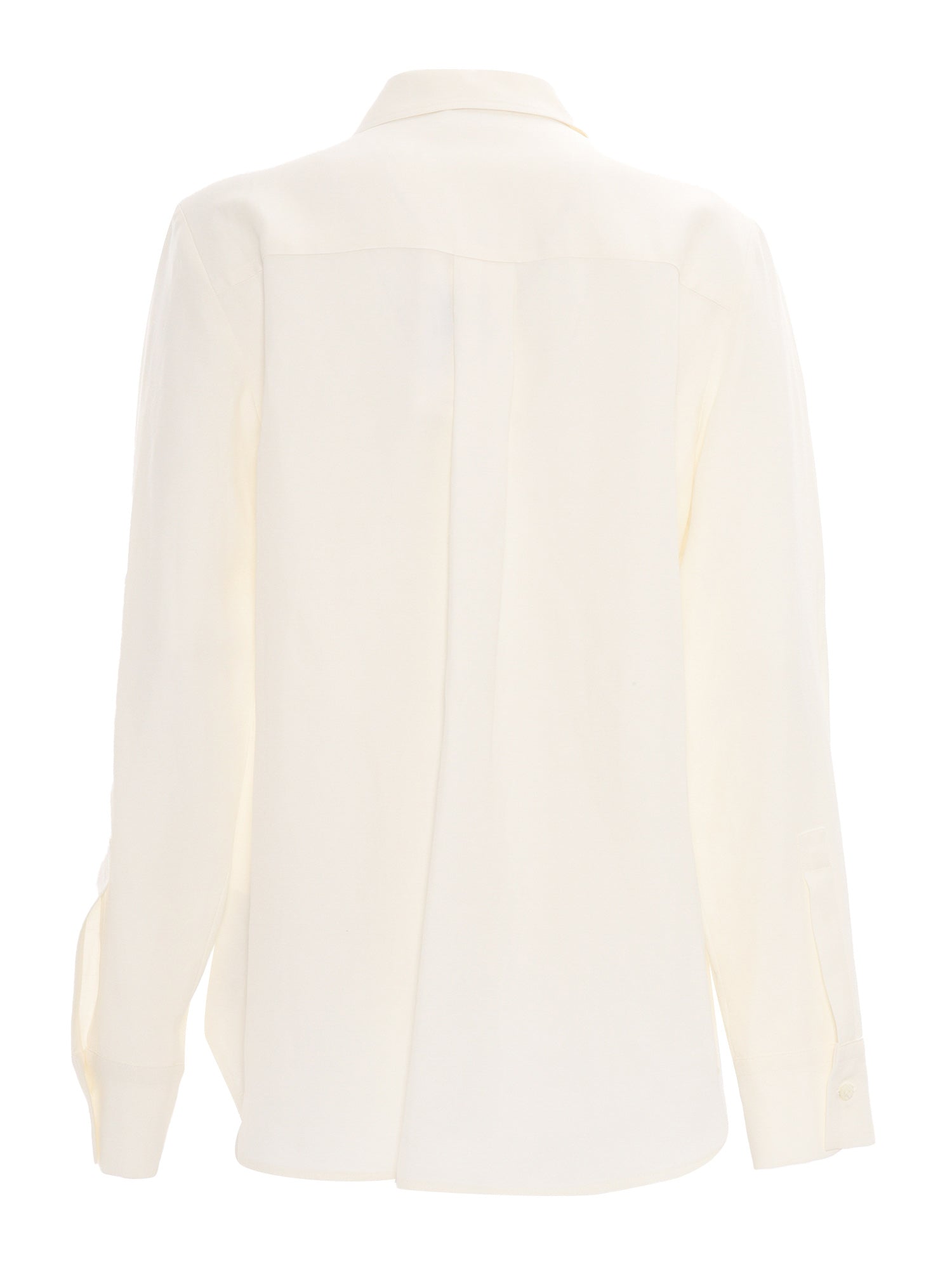 SHIRT WITH EMBROIDERED DETAIL White Viscose Linen