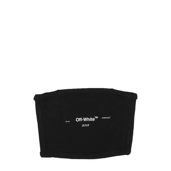 Off-White 100% cotton face mask in black