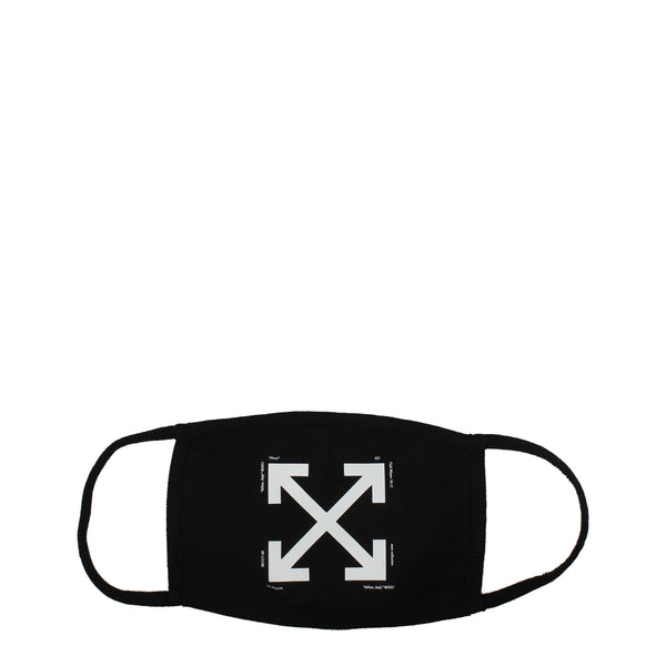 Off-White 100% cotton face scarf in black