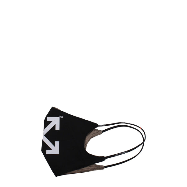 Off-White 100% cotton face mask in black