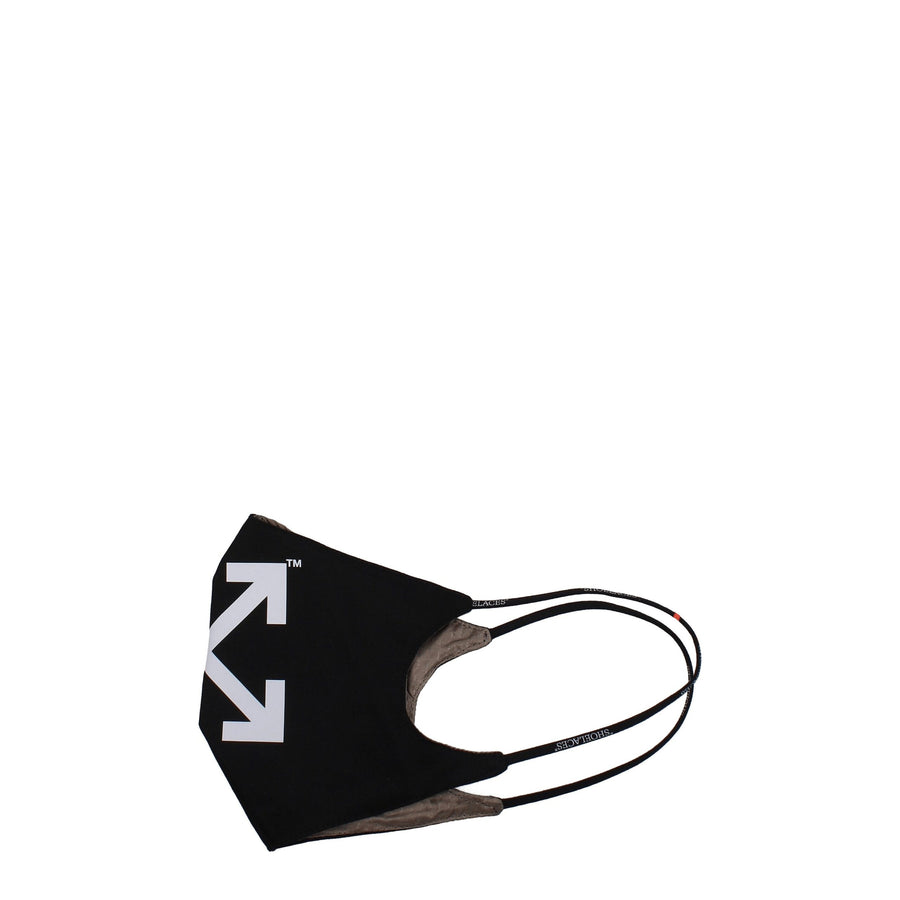Off-White 100% cotton face mask in black