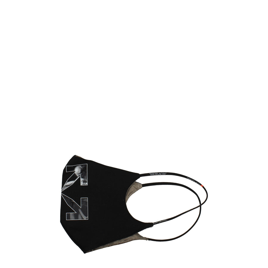 Off-White 100% cotton face scarf in black