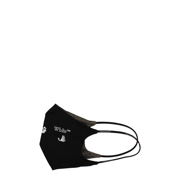 Off-White 100% cotton face mask in black