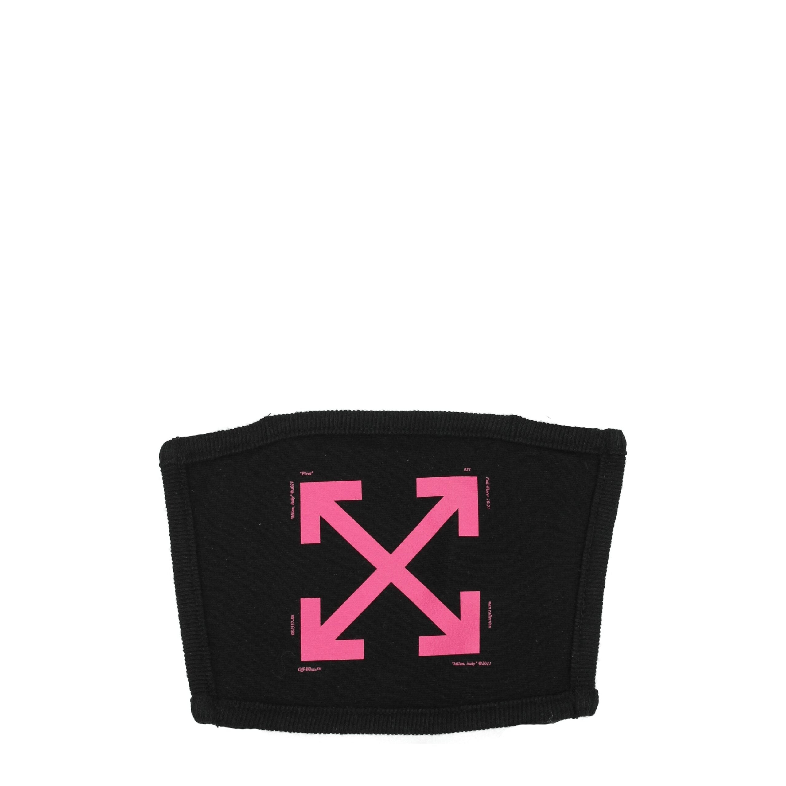 Off-White 100% cotton face scarf in black