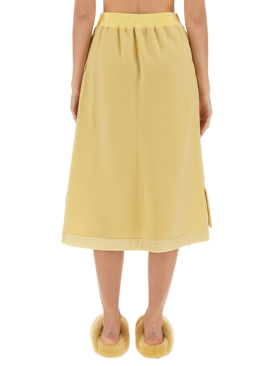 Midi Skirt Yellow Virgin Wool
