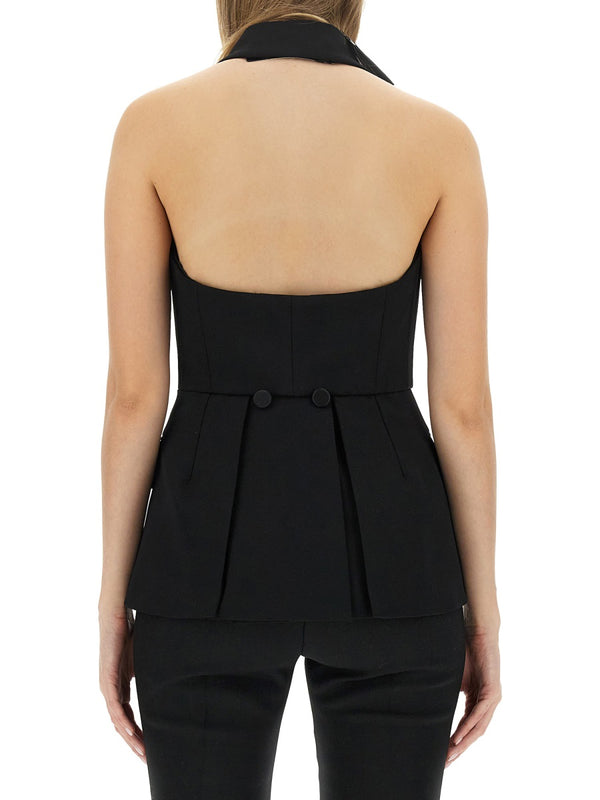 Vest Aletta Black Virgin Wool Waistcoats & Gilets