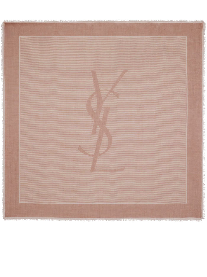 Grand Carre Rayures Cassandre Brown Foulard