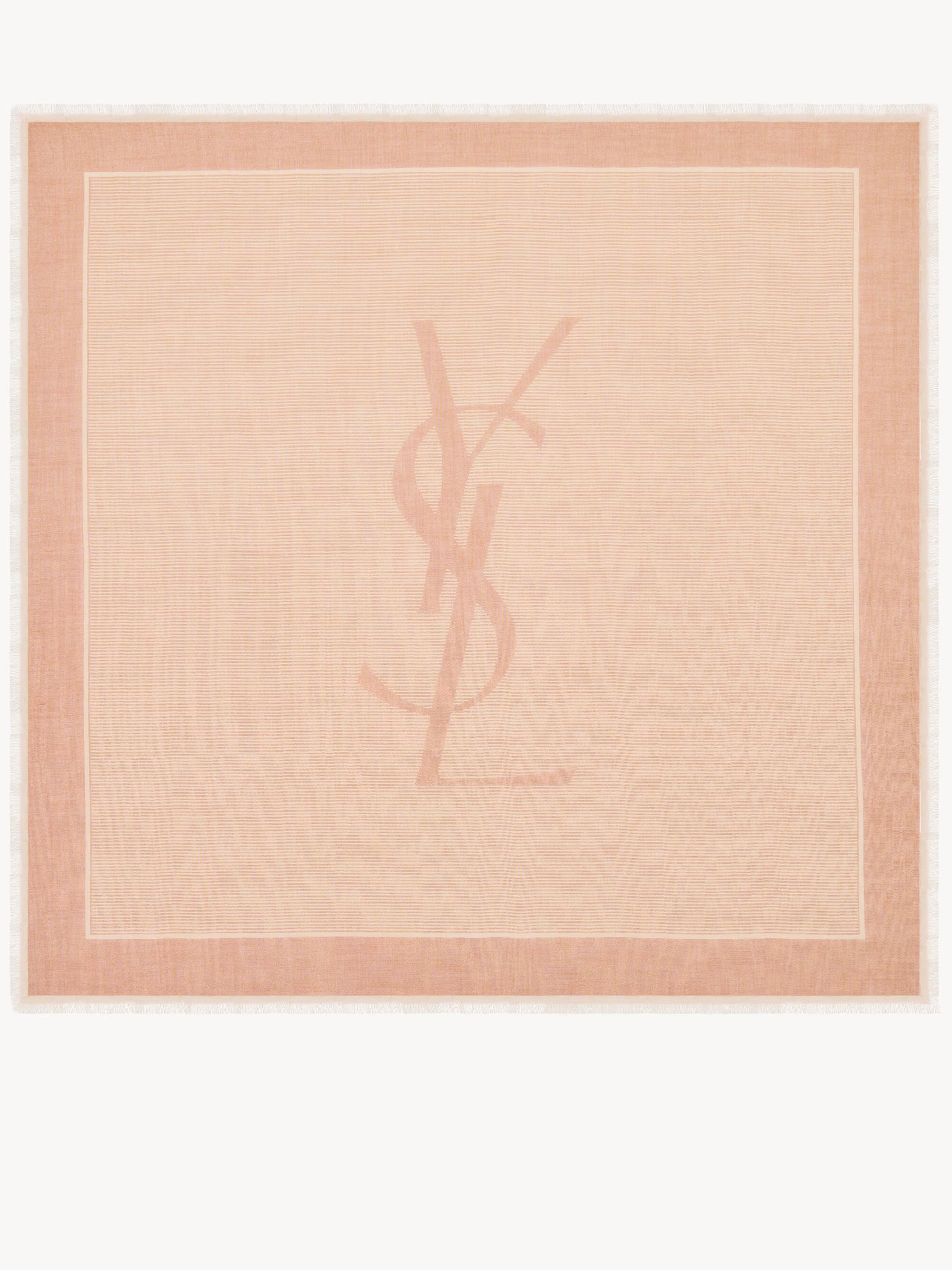 Grand Carre Rayures Cassandre Brown Foulard
