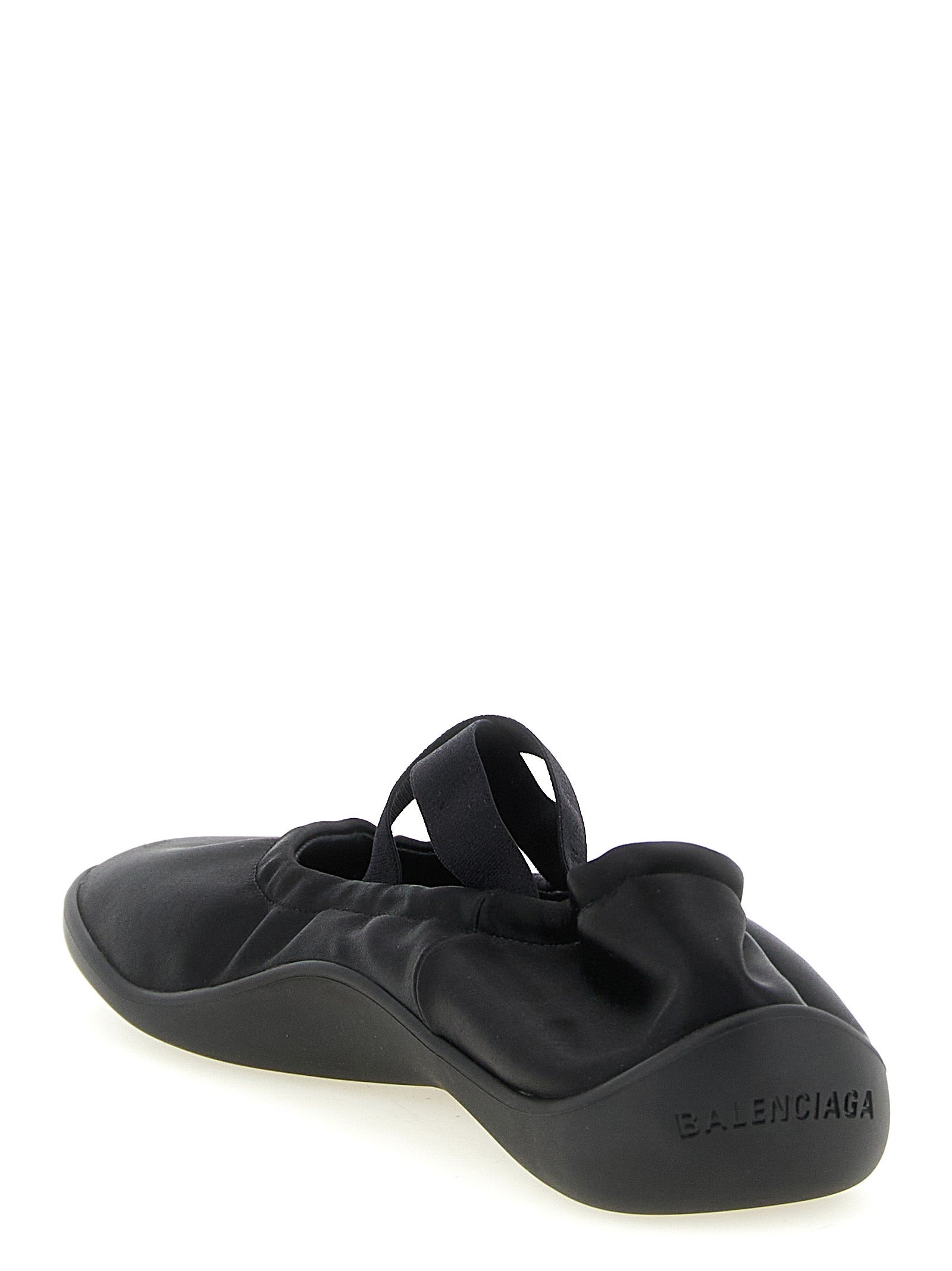 Shibuya Ballet Flats Black Polyester Flat Shoes