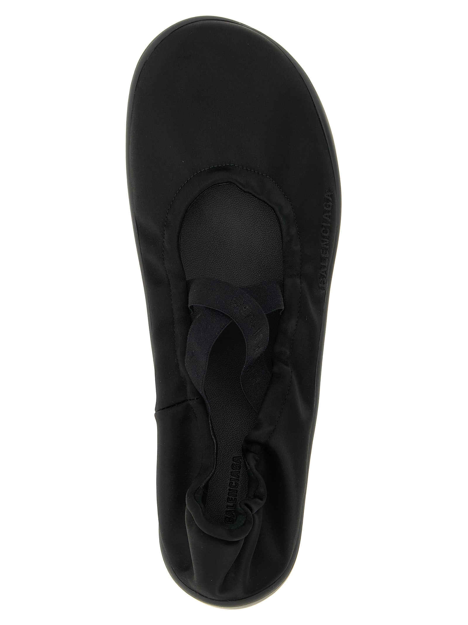Shibuya Ballet Flats Black Polyester Flat Shoes