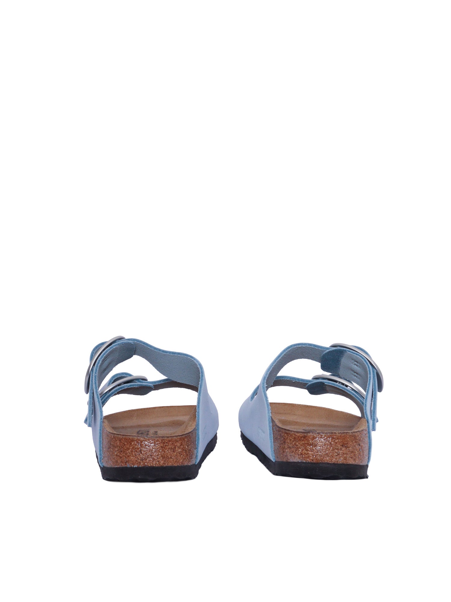 Arizona Big Buckle Baby Blue, Nubuck Leather Light Blue Sole In Eva Sandal