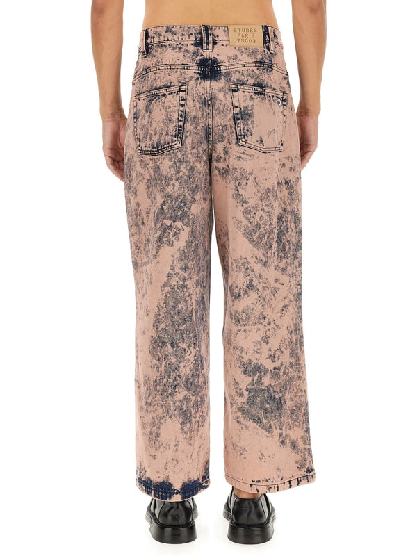 Pink Wide Leg Jeans Organic Cotton