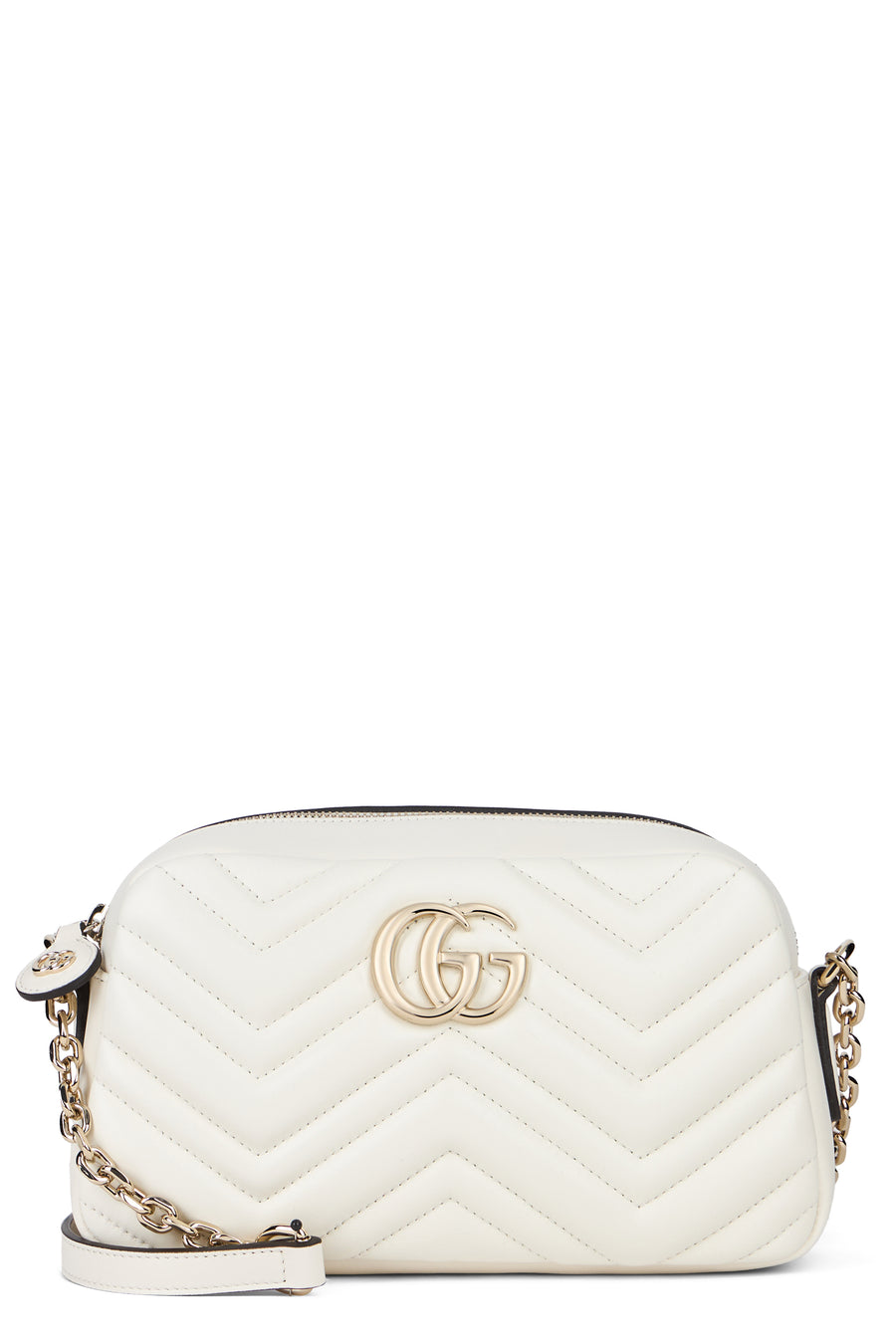 Camera Bag Marmont White Leather Lambskin Shoulder