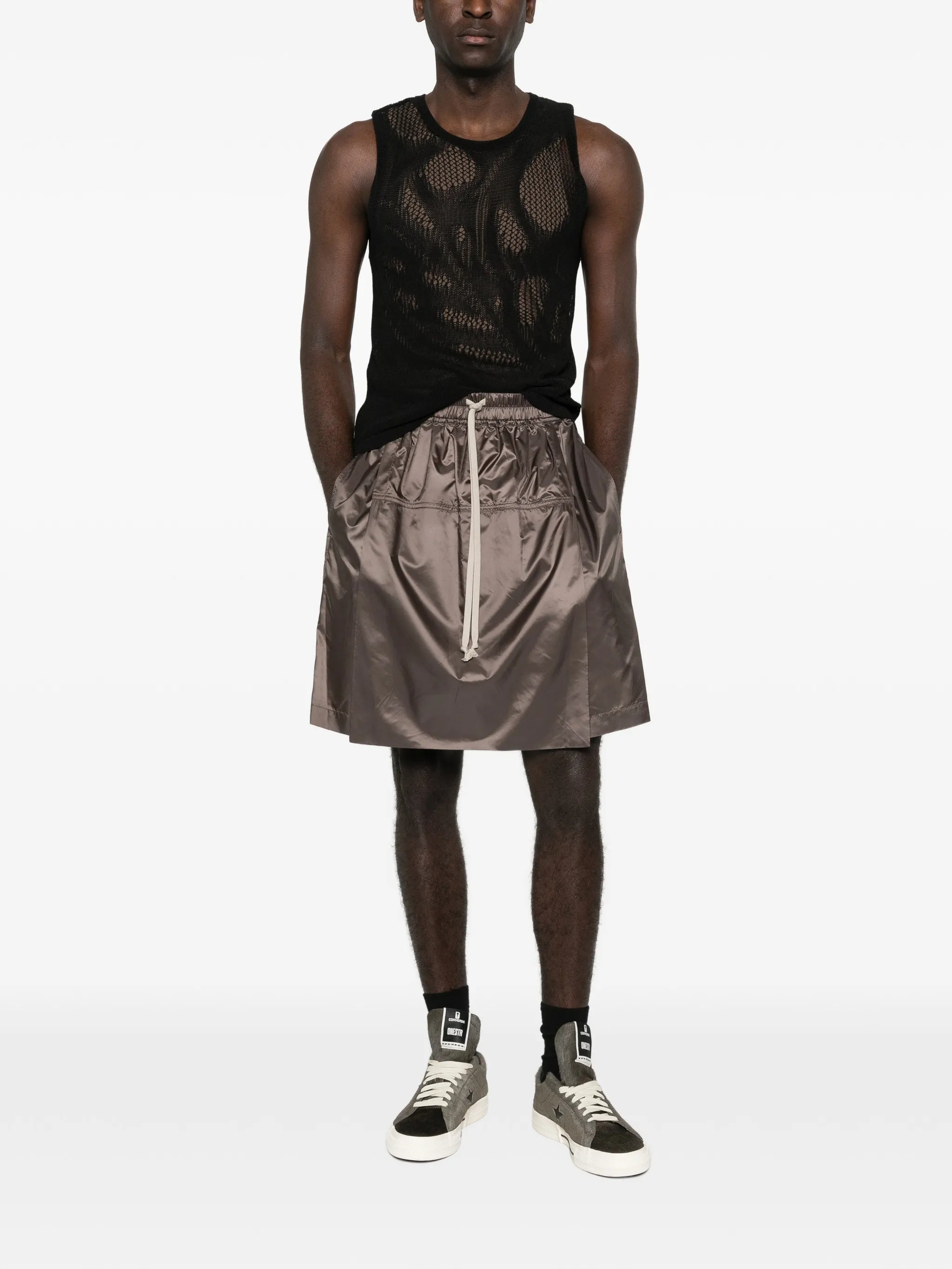 Woven Kiltshorts Grey Short