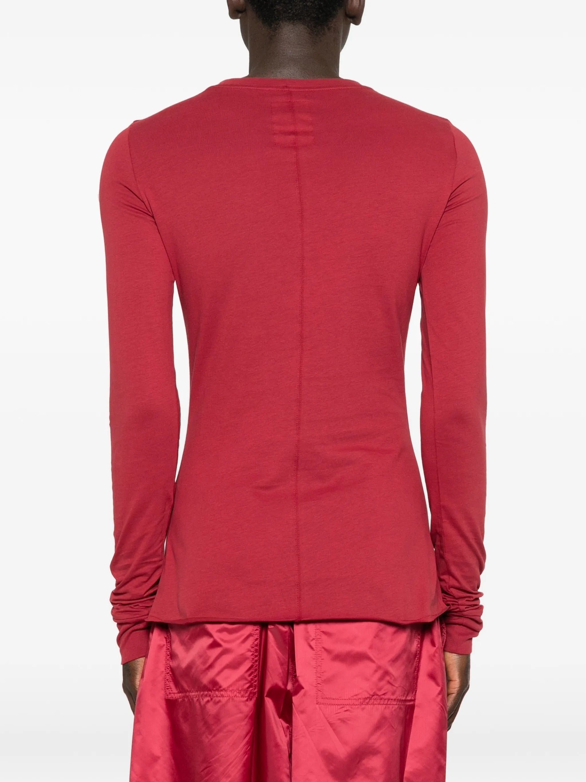 Knitted Girder Ls Tshirt Red Maglia