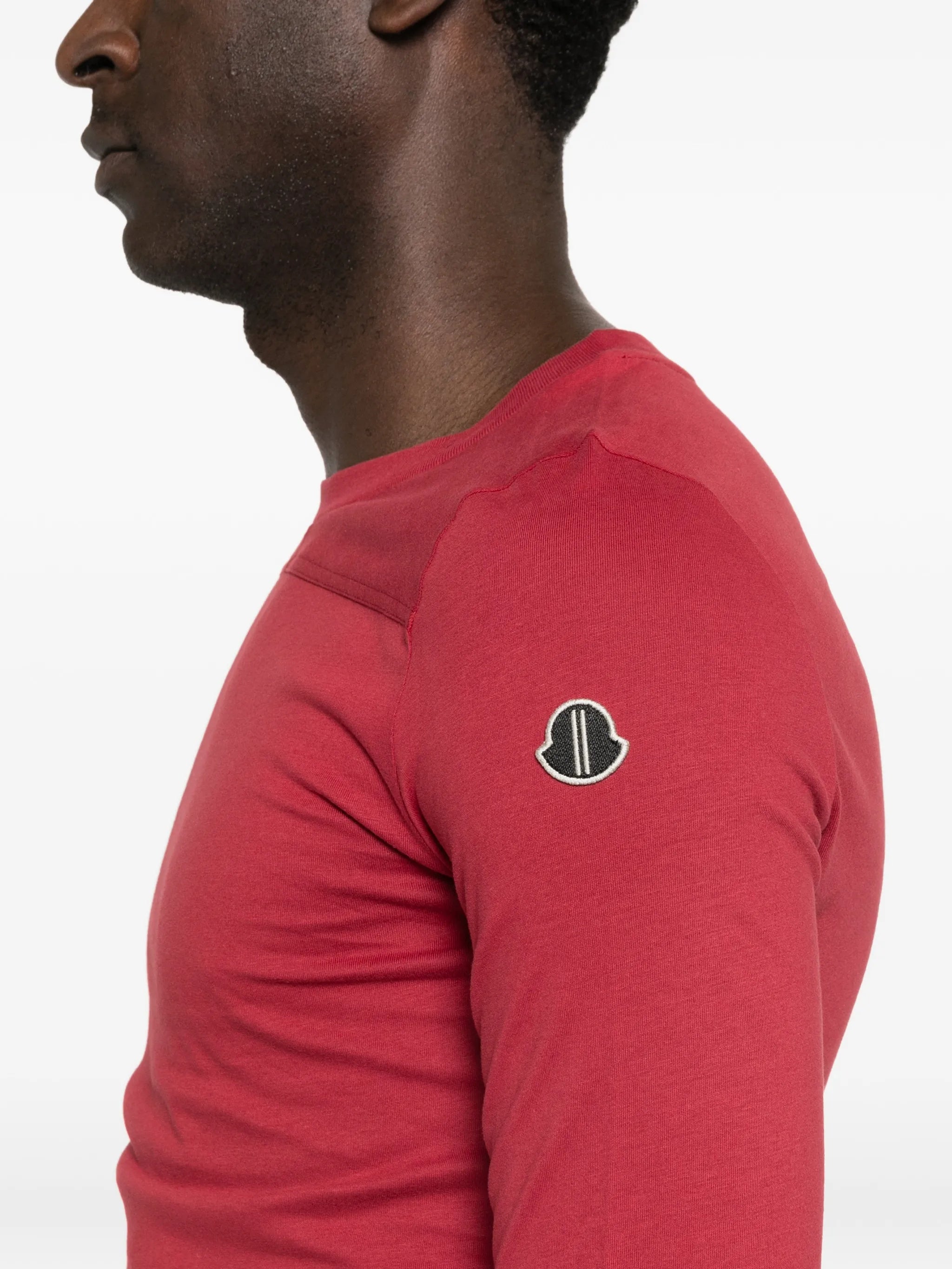 Knitted Girder Ls Tshirt Red Maglia