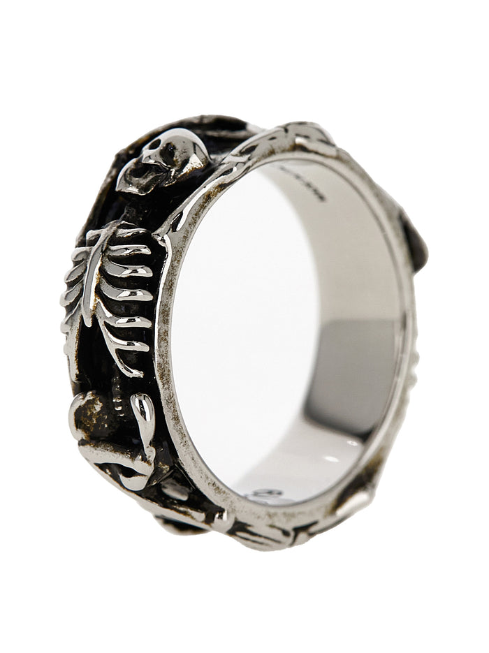 Dancing Skeleton ring Silver Steel Jewelry