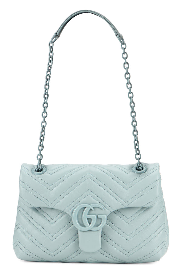 Shoulder Bag Gg Marmont Light Blue Calf Skin Handbags
