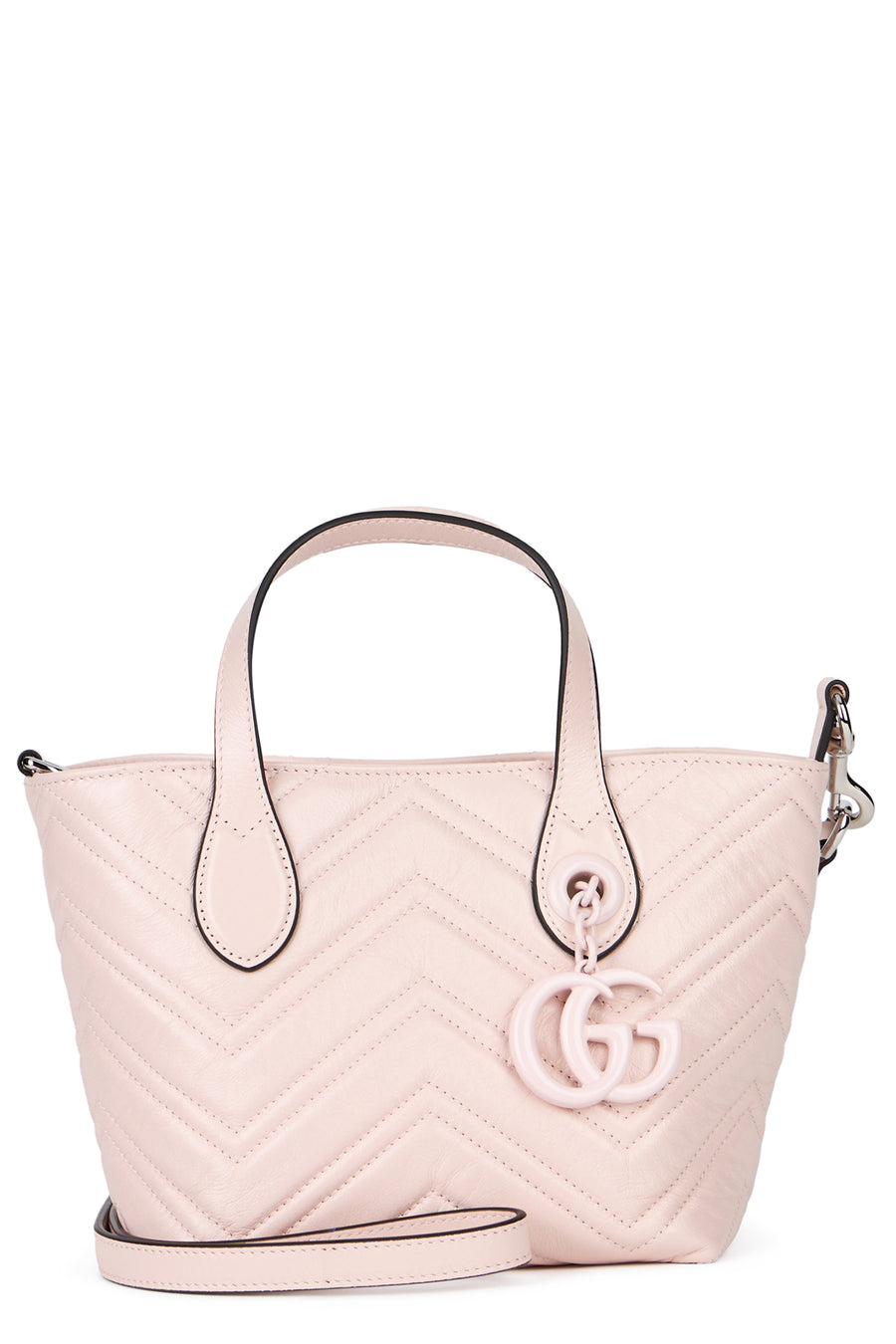 Handbag Marmont Mini Pale Pink Leather Calf Skin Handbags