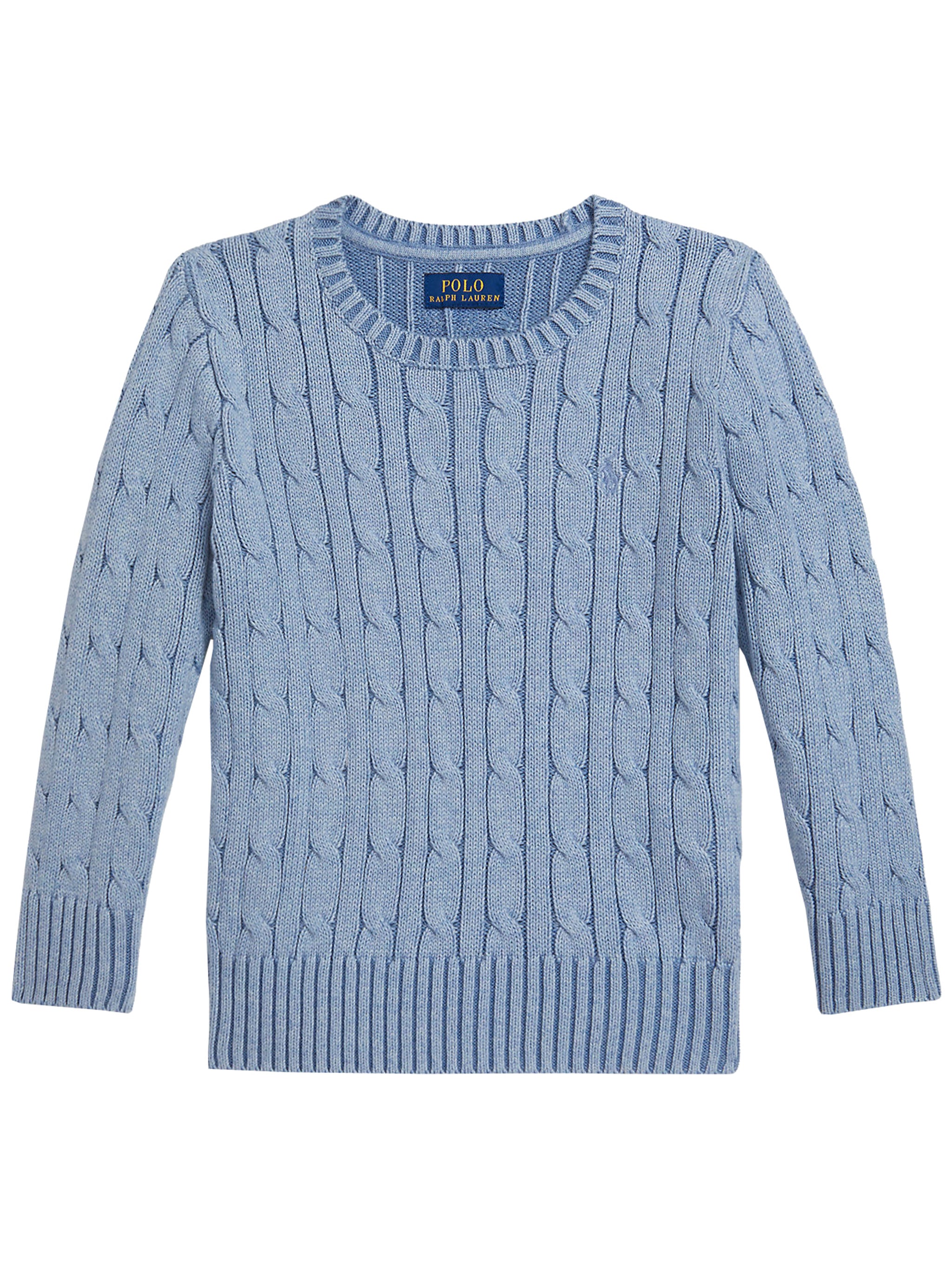 Ls Cable Cn Tops Sweater Blue Maglia