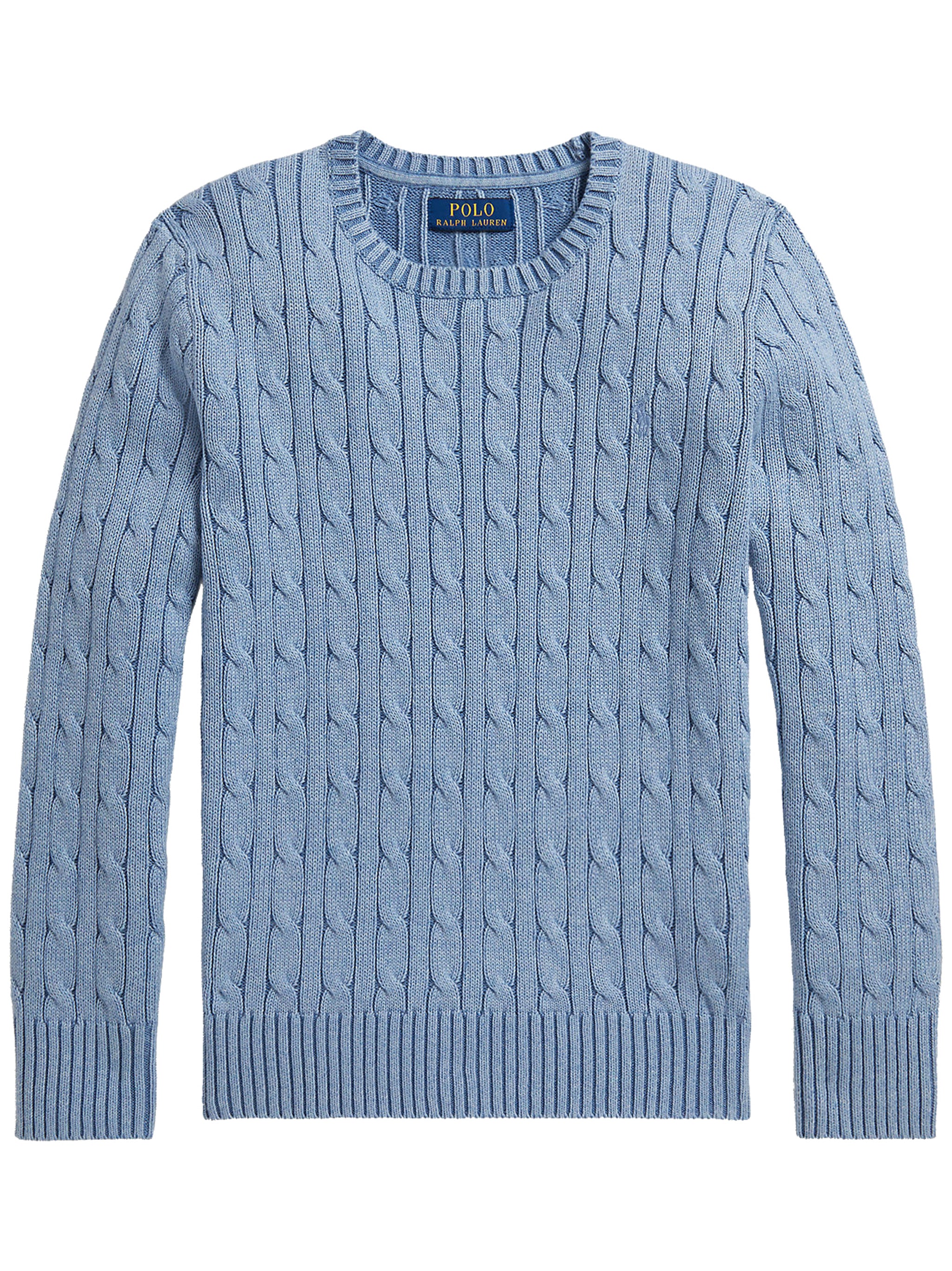 Ls Cable Cn Tops Sweater Blue Maglia