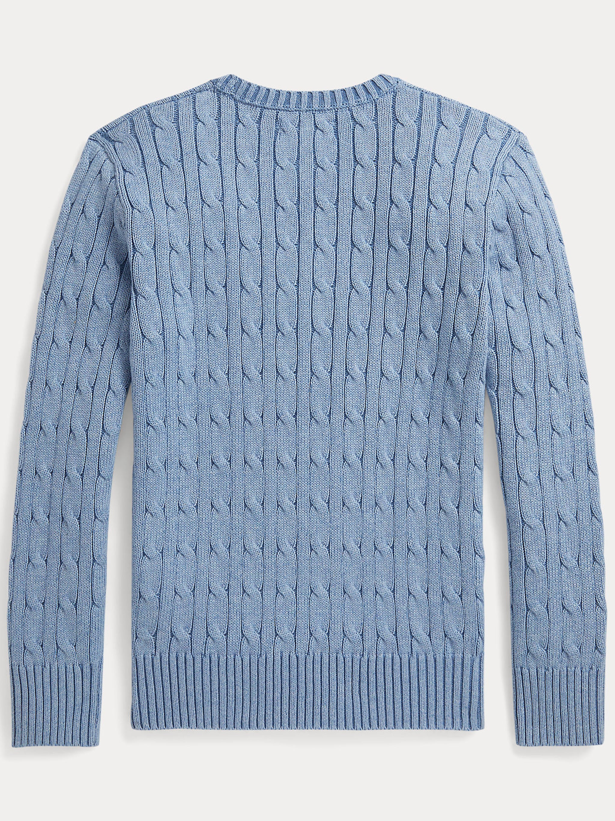 Ls Cable Cn Tops Sweater Blue Maglia