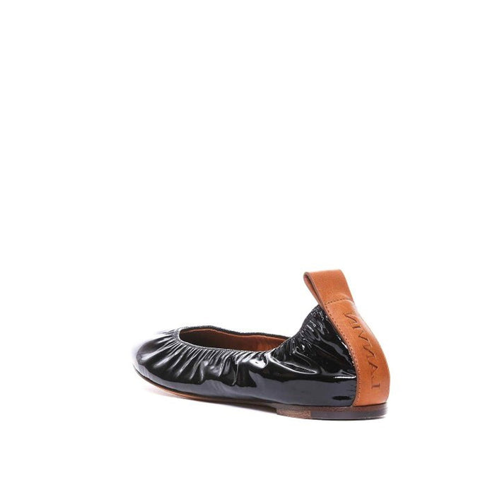 Lanvin Leather Ballerina Flats Black Calf
