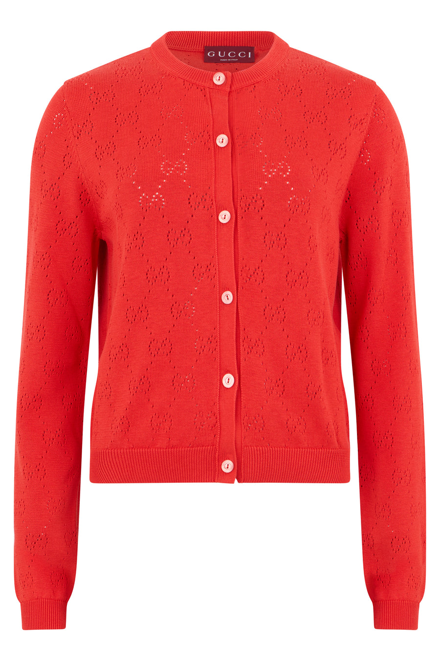 Cardigan Monogram Cotton Red Cardigans