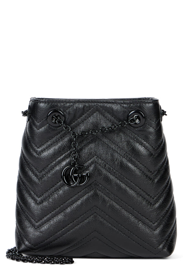 Shoulder Bag Marmont Mini Black Calf Skin