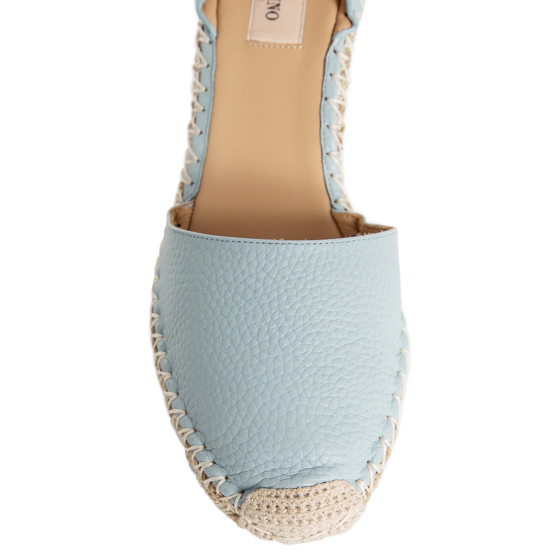 Garavani Rockstud Wedge Sandals Blue Calf Leather