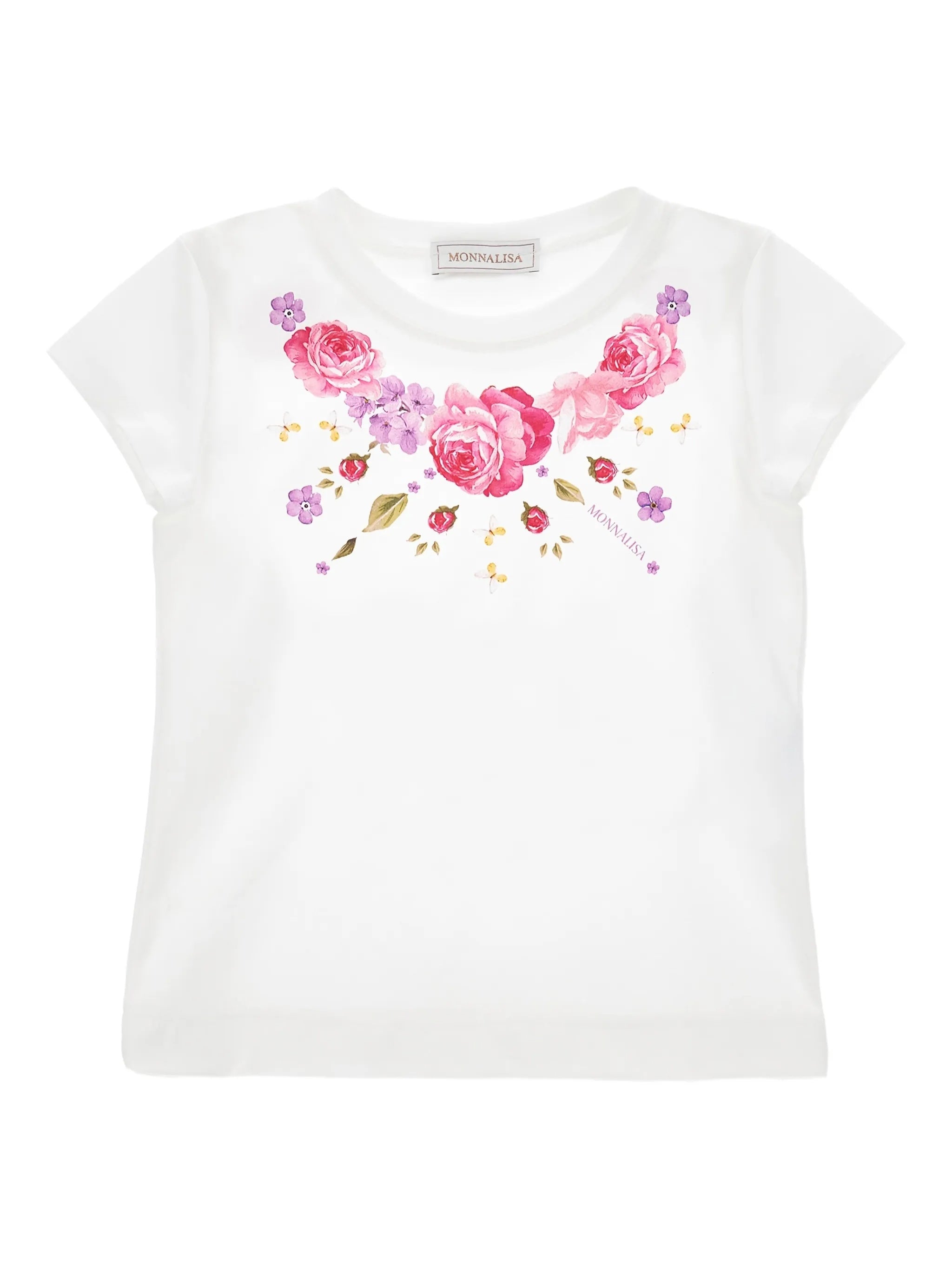 Tee Flowers Jersey White Cotton | T-shirt