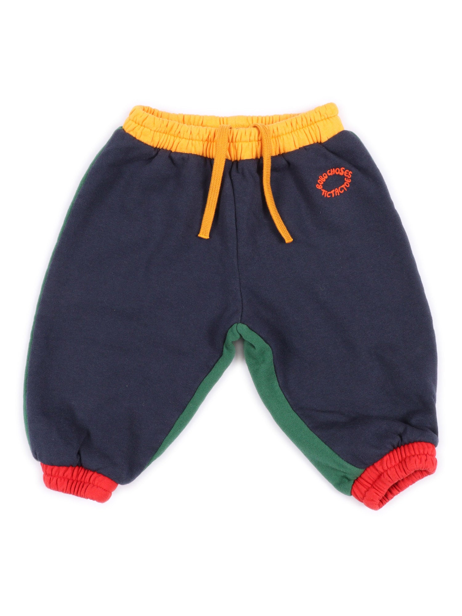 Bobo Choses Block Jogging Pants Blue Organic Cotton Trackpants