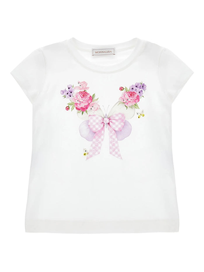 Regular Tee Butterfly White Cotton | T-shirt