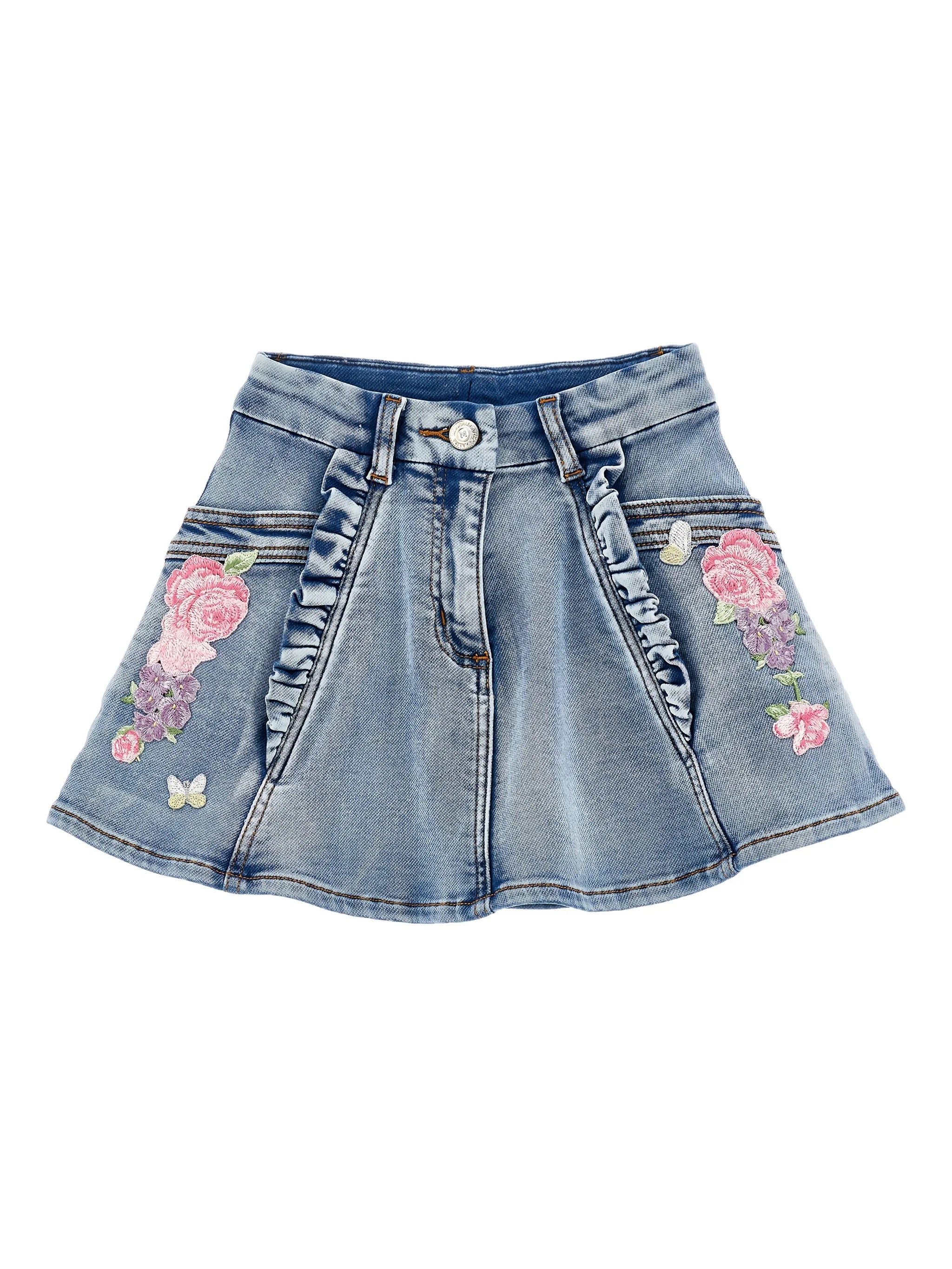 Mini Gonna Jeans 70s Blue