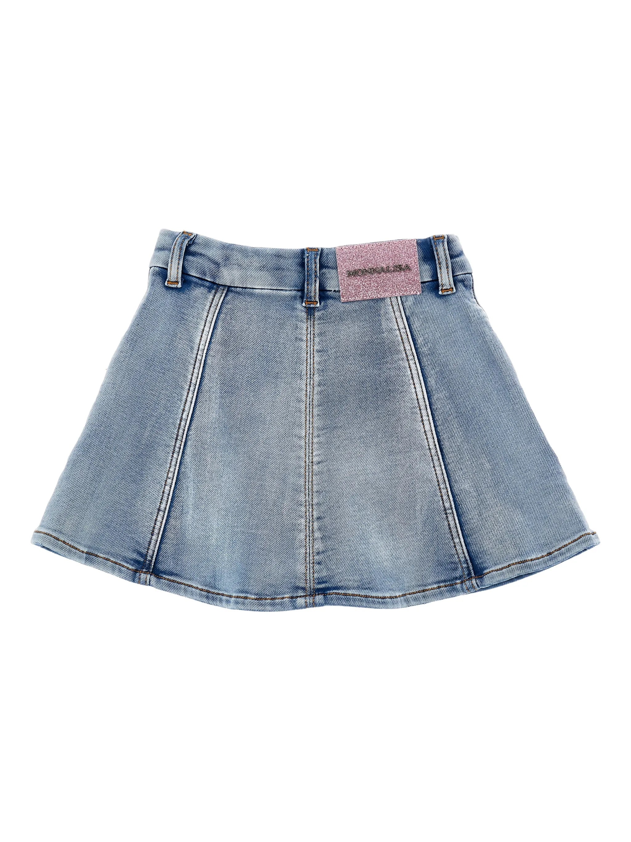 Mini Gonna Jeans 70s Blue
