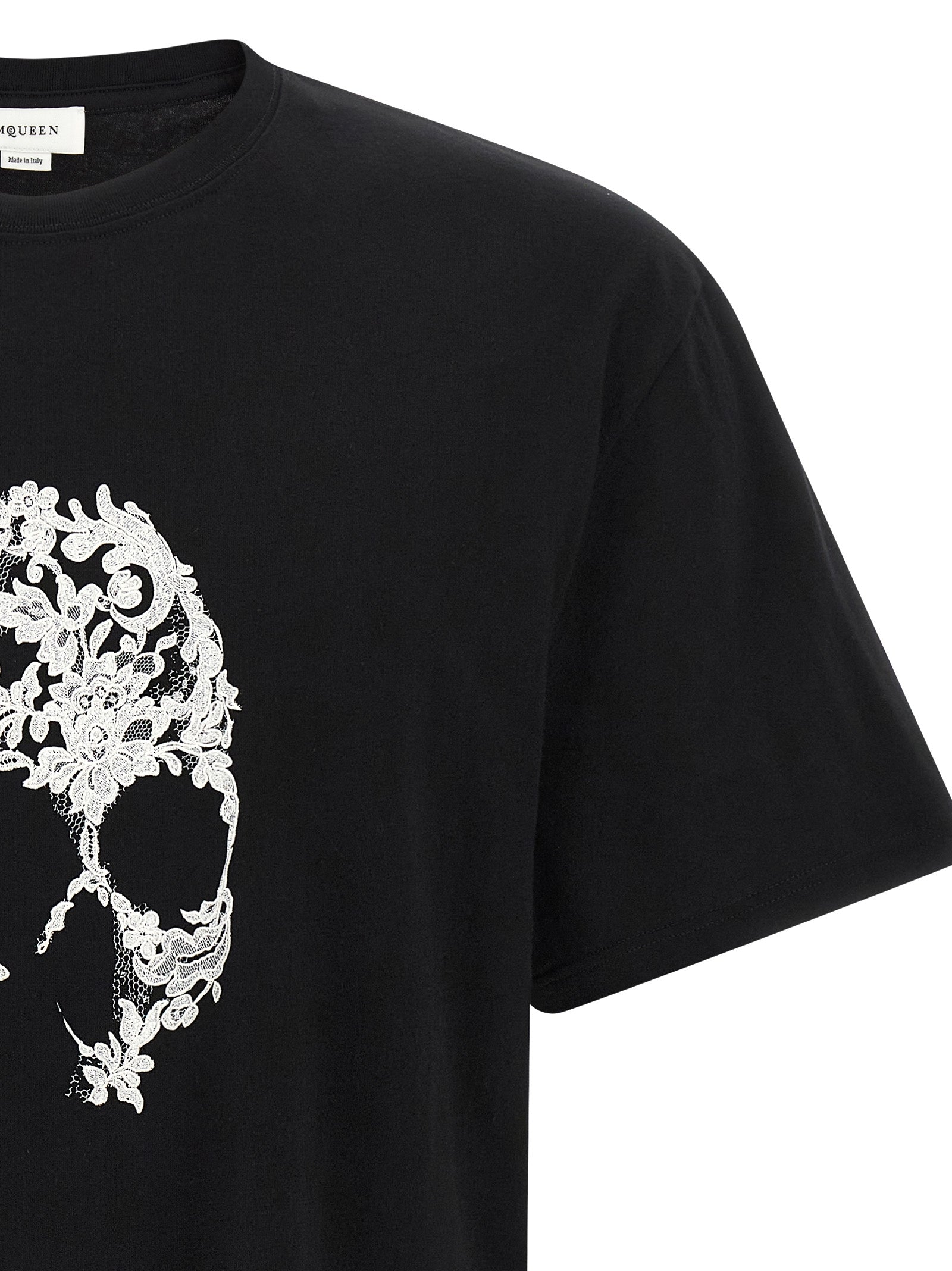 Skull T-shirt White/black Cotton