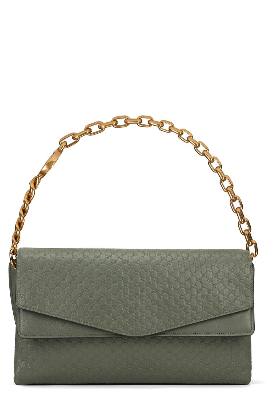 Leather Shoulder Bag Khaki Calf Skin Handbags