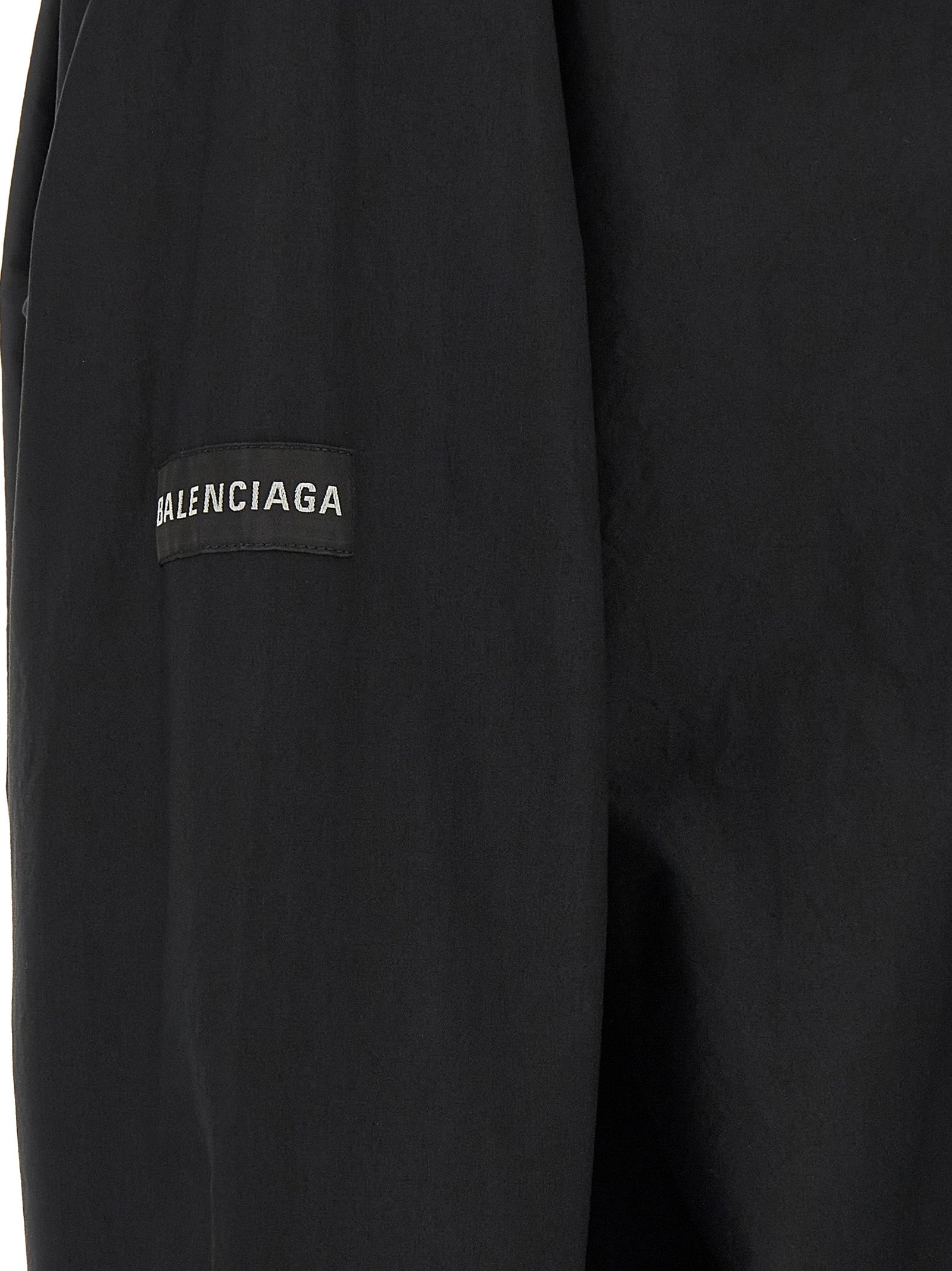 Logo patch shirt Black Cotton Shirt, Blouse