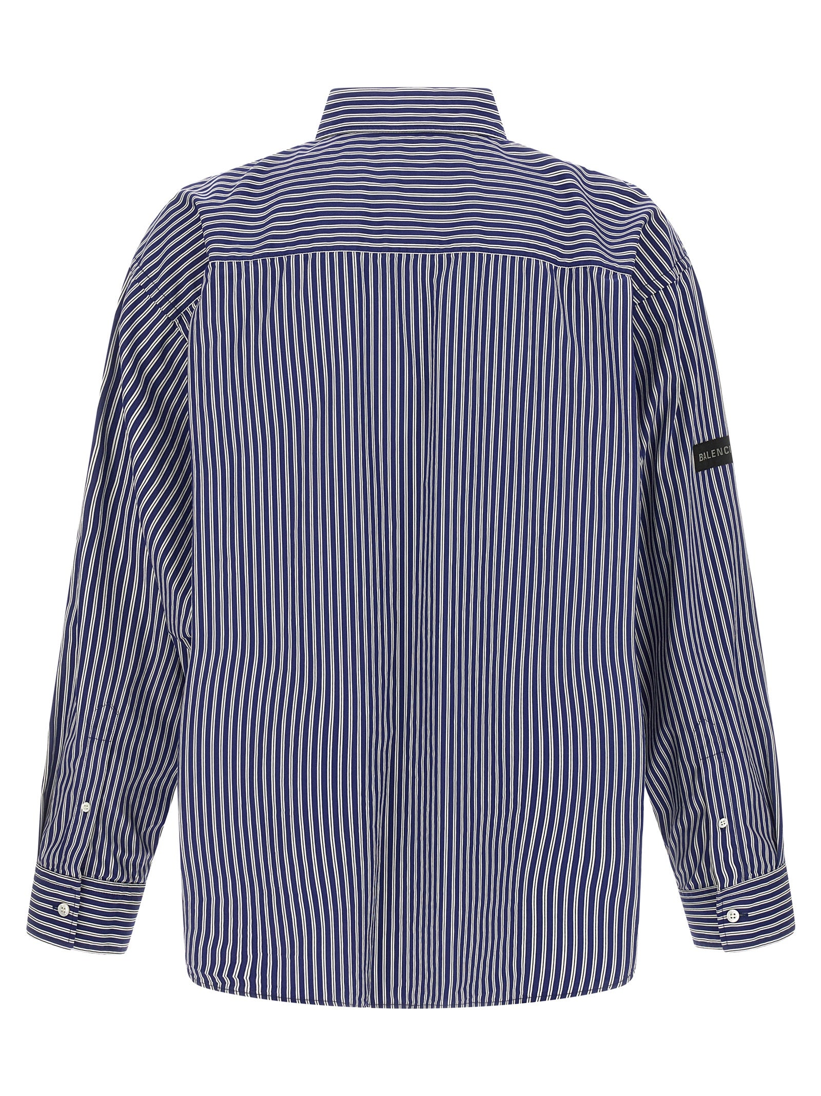Striped shirt Blue Cotton Shirt, Blouse