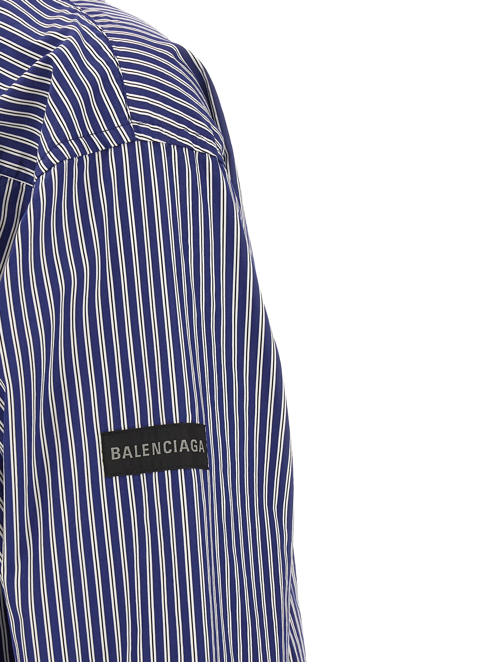 Striped shirt Blue Cotton Shirt, Blouse
