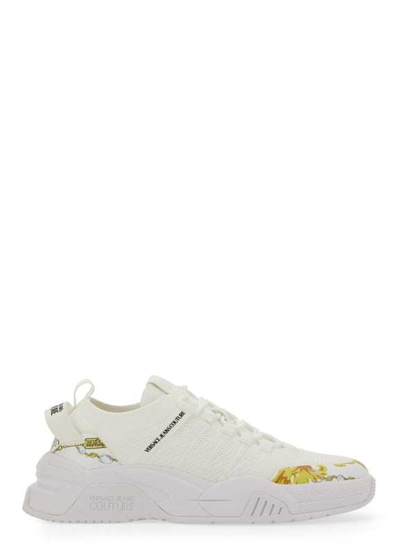 Sneaker With Logo White Polyester Trainers