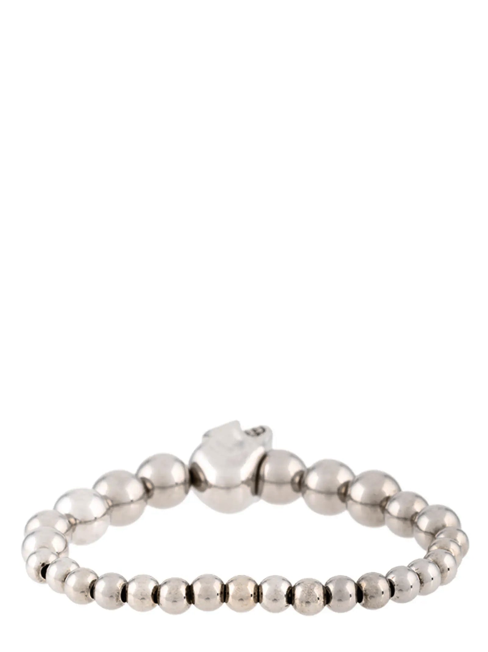 Skull Ball bracelet Silver Steel Jewelry